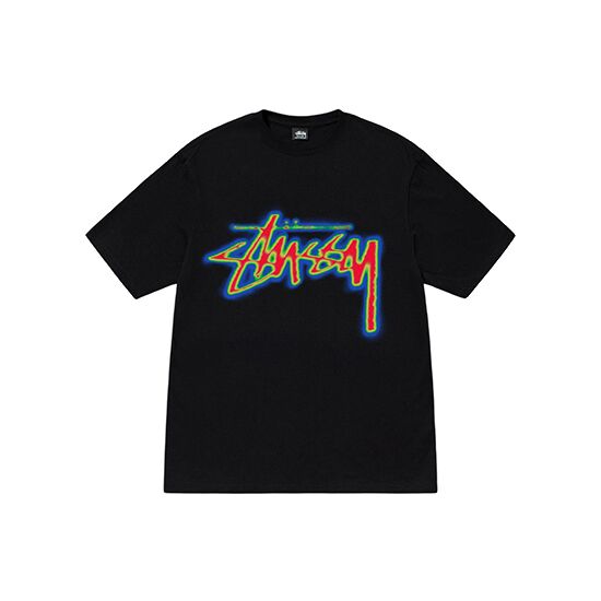Thermal Stock Stussy T Shirt T-shirt thermique Stussy noir